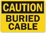 caution buried cable
